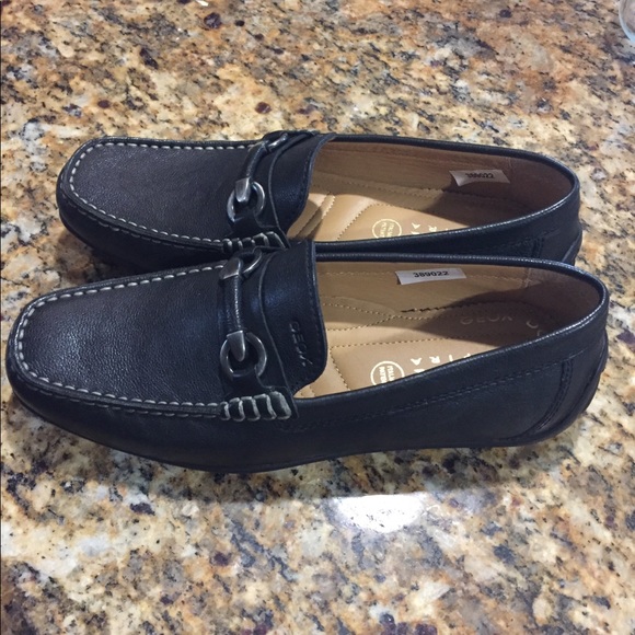 geox mens black shoes